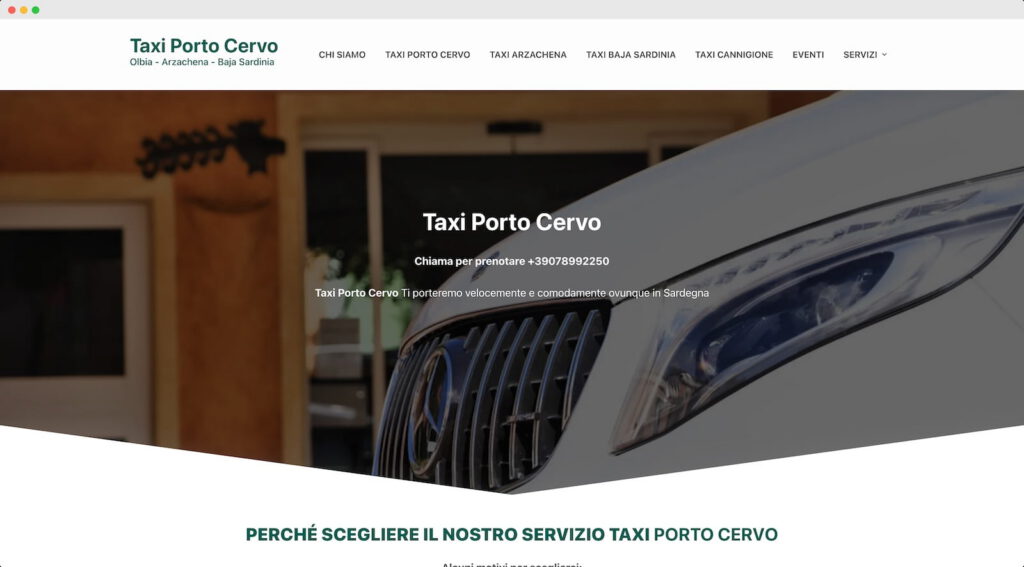 taxi porto cervo