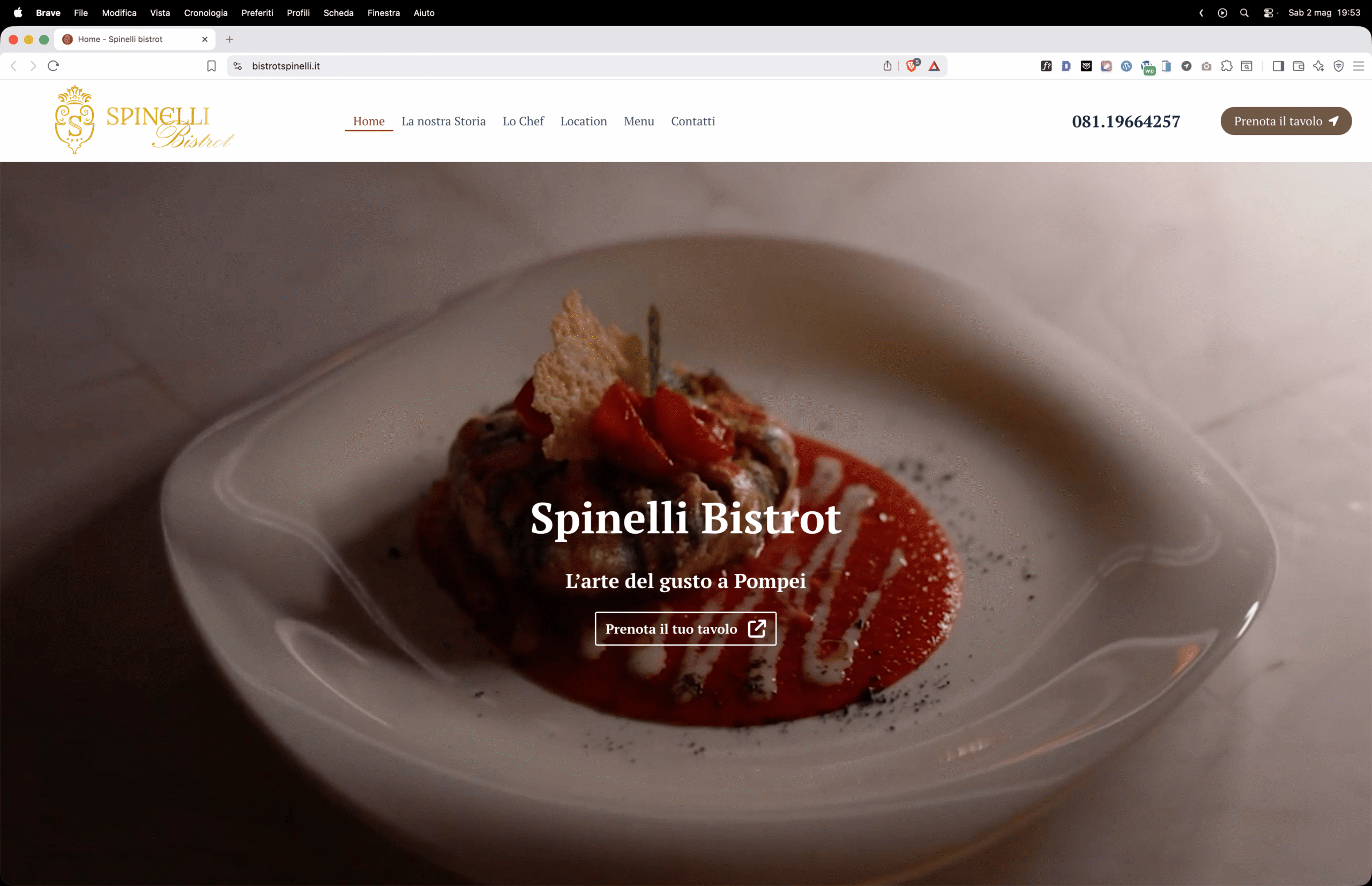 realizzazione sito web bistrot spinelli