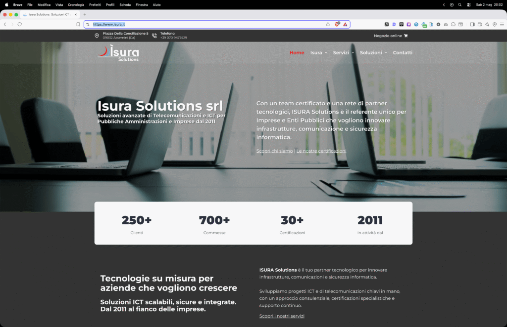 realizzazione sito web isura solutions