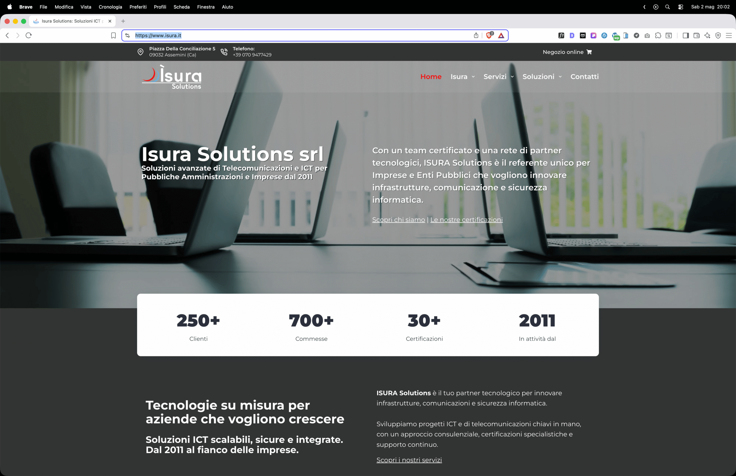 realizzazione sito web isura solutions