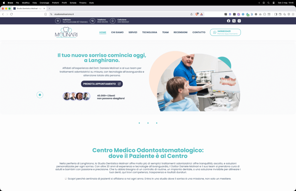 realizzazione sito web studio molinari cmo
